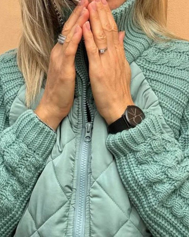 Victoria | Casual stickad fleecetröja