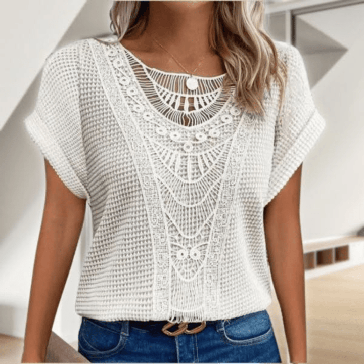 Karin™ – Elegant blus i Ibiza-stil