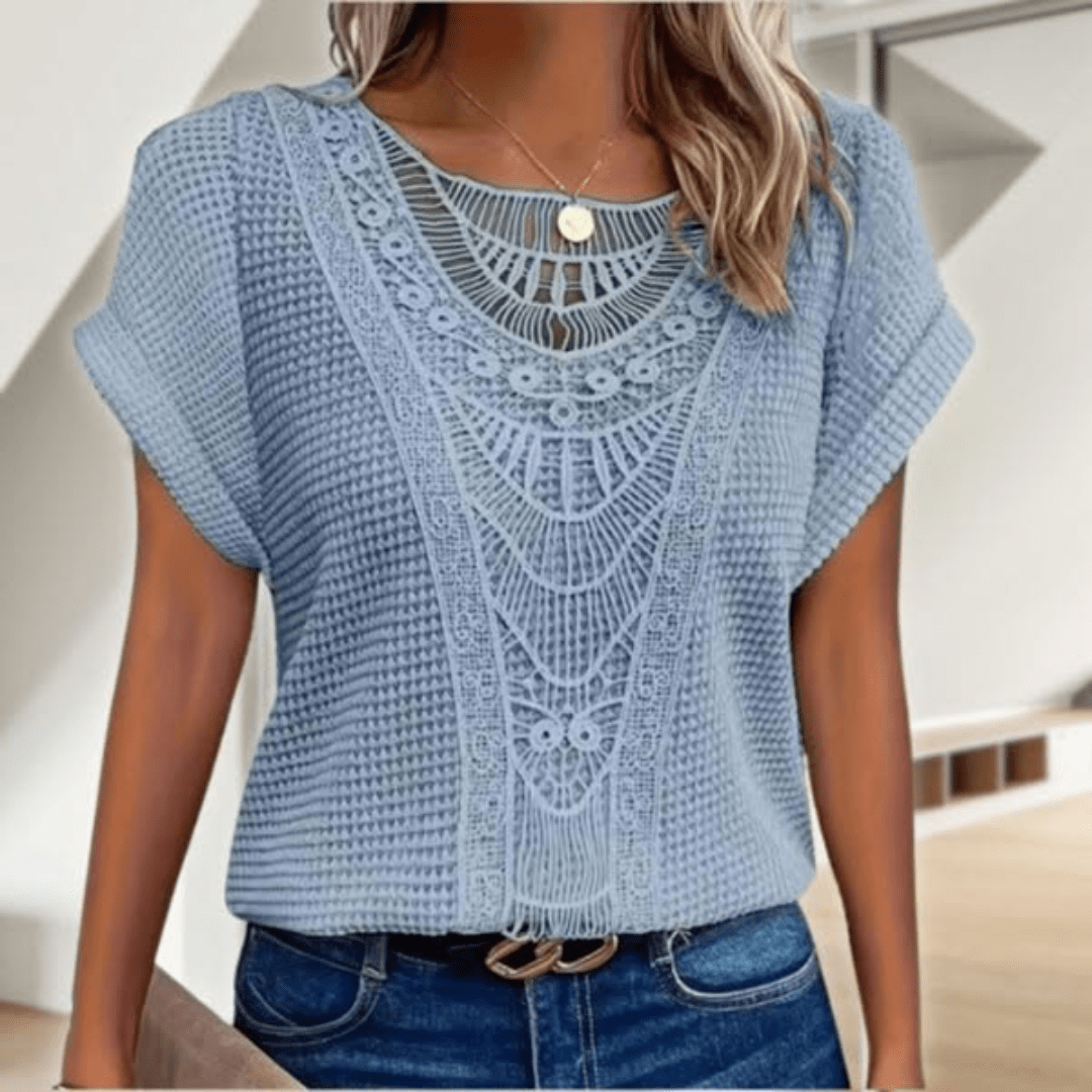 Karin™ – Elegant blus i Ibiza-stil