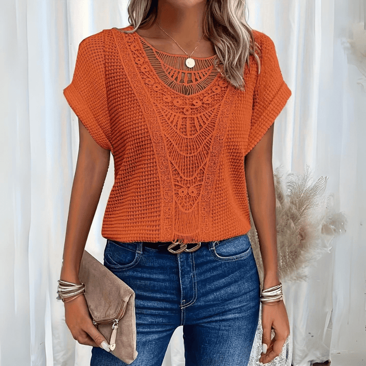 Karin™ – Elegant blus i Ibiza-stil