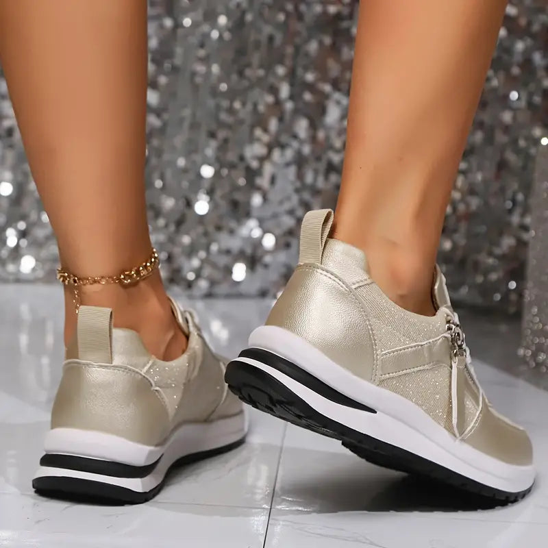 Adele | Snygga metallsneakers