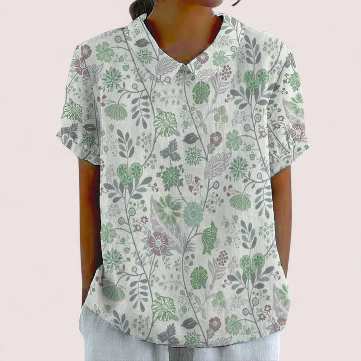 CIVILON Stockholm™ | Den Blommiga Tryckta Pastoral Skjortan